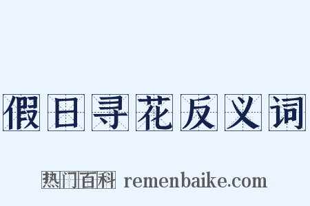 假日寻花反义词是什么意思的图片